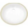 Unbranded 16-Gauge-Sinks 18.25 in. Undermount Bathroom Sink in White -Bathroom Sinks Sales white enamel glaze undermount bathroom sinks 16gs 18093 64 1000