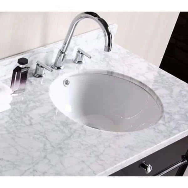 Unbranded 16-Gauge-Sinks 15.25 in. Undermount Bathroom Sink in White 5 Unbranded 16-Gauge-Sinks 15.25 in. Undermount Bathroom Sink in White - Image 3
