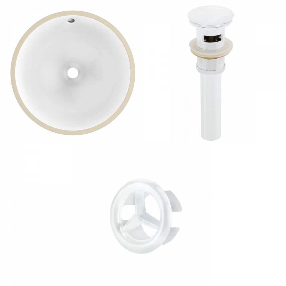 Unbranded 16-Gauge-Sinks 15.25 in. Undermount Bathroom Sink in White 3 Unbranded 16-Gauge-Sinks 15.25 in. Undermount Bathroom Sink in White