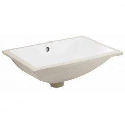 Unbranded 16-Gauge-Sinks 18.25 in. Undermount Bathroom Sink in White