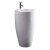 FINE FIXTURES Island 20 in. W x 19 in. L Modern White Vitreous China Round 1-Piece Pedestal Sink and Basin Combo with Overflow 1 FINE FIXTURES Island 20 in. W x 19 in. L Modern White Vitreous China Round 1-Piece Pedestal Sink and Basin Combo with Overflow -Bathroom Sinks Sales white fine fixtures pedestal sinks is2020w 64 1000