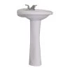 FINE FIXTURES Prestige 22.12 in. W x 18.25 in. D Ceramic Pedestal Sink and Basin Combo in Modern White -Bathroom Sinks Sales white fine fixtures pedestal sinks pr2218w 64 1000