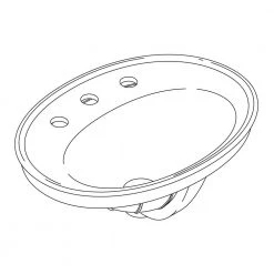 KOHLER Serif Ceramic Drop-In Bathroom Sink in White with Overflow Drain -Bathroom Sinks Sales white finish kohler drop in bathroom sinks k 2075 8 0 4f 1000