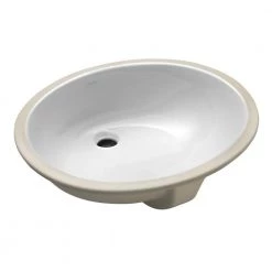 KOHLER Caxton Vitreous China Undermount Vitreous China Bathroom Sink in White with Overflow Drain