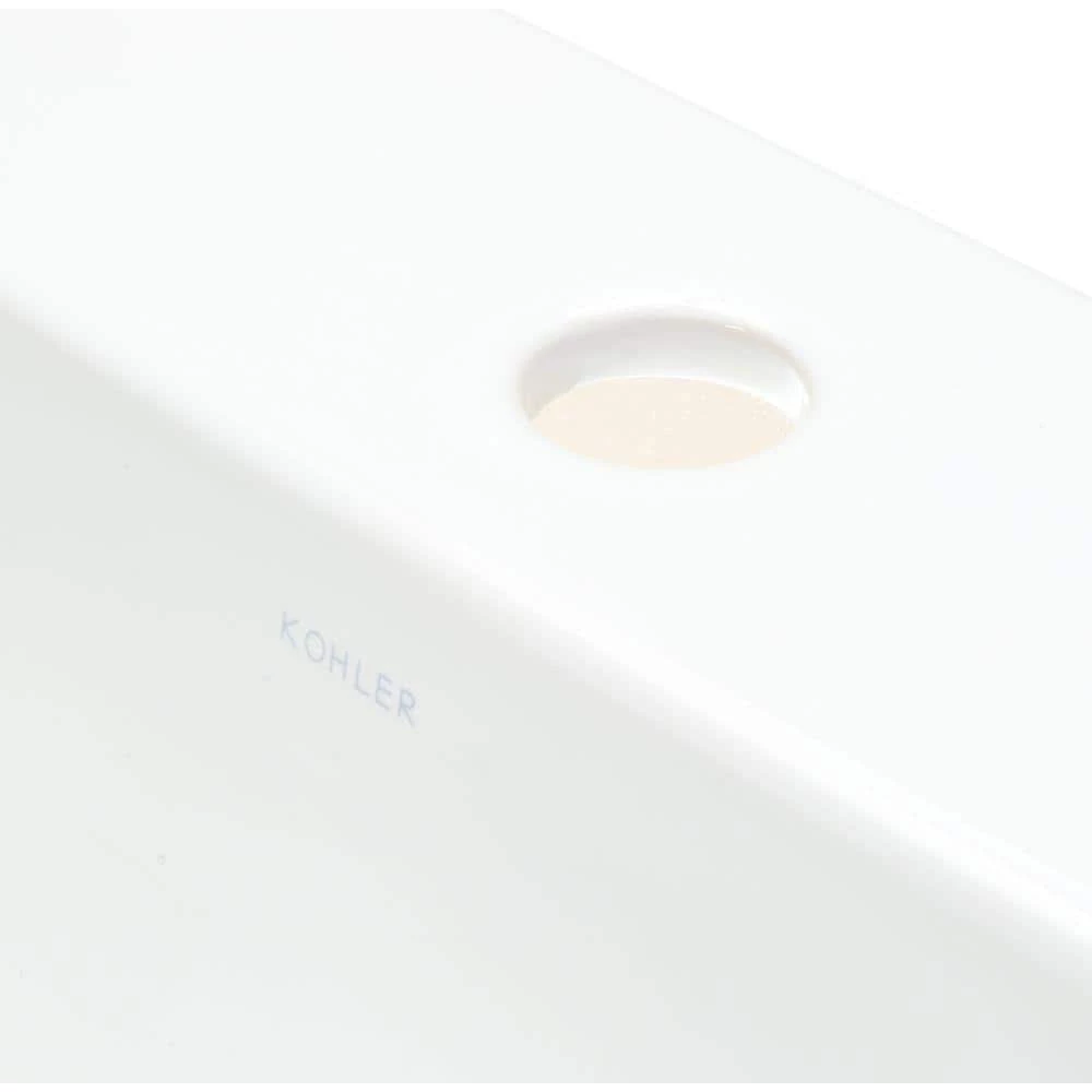 KOHLER Vox Vitreous China Vessel Sink in White with Overflow Drain 7 KOHLER Vox Vitreous China Vessel Sink in White with Overflow Drain - Image 5