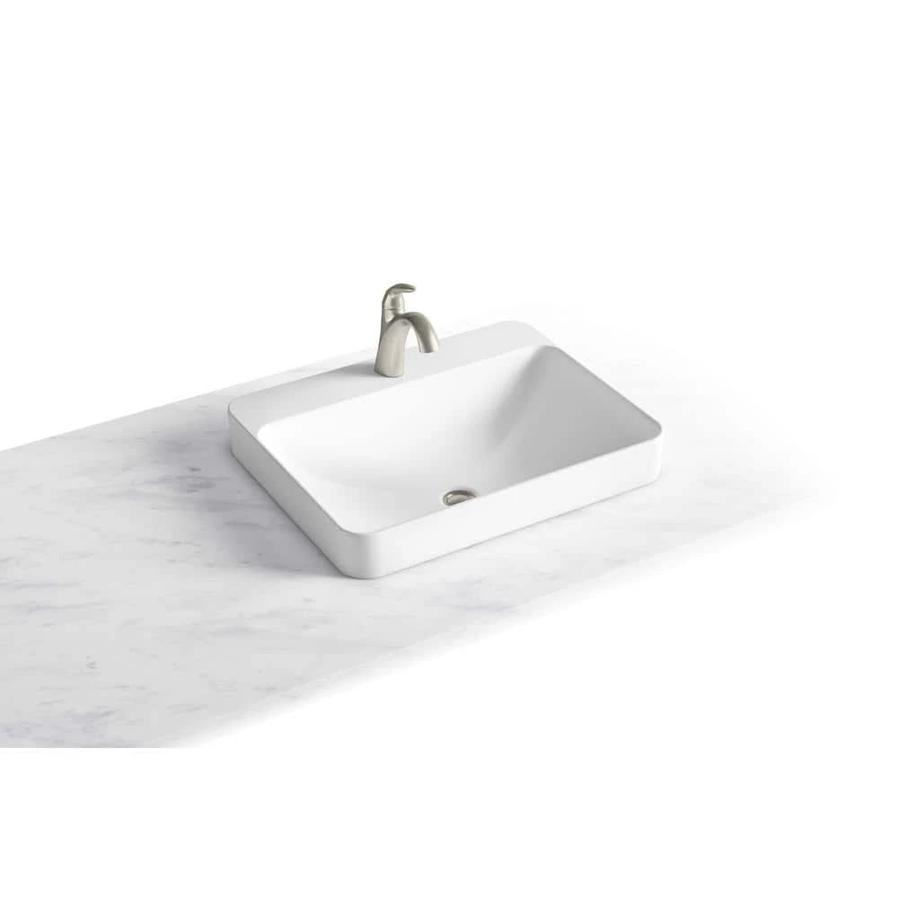KOHLER Vox Vitreous China Vessel Sink in White with Overflow Drain 6 KOHLER Vox Vitreous China Vessel Sink in White with Overflow Drain - Image 4