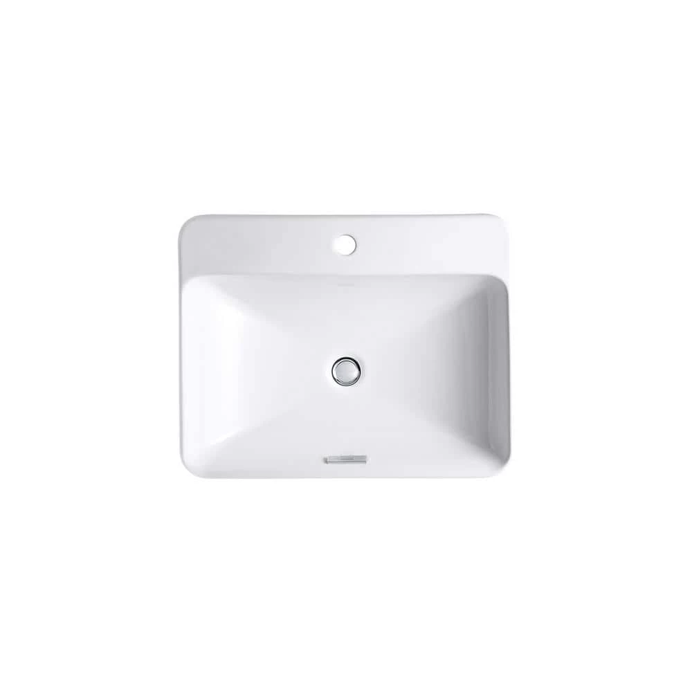 KOHLER Vox Vitreous China Vessel Sink in White with Overflow Drain 10 KOHLER Vox Vitreous China Vessel Sink in White with Overflow Drain - Image 8