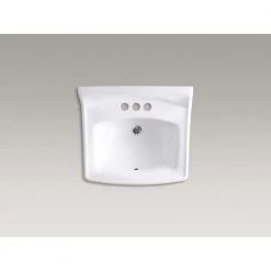 KOHLER Greenwich 20-3/4 in. Wall-Mounted Vitreous China Bathroom Sink in White with Overflow Drain -Bathroom Sinks Sales white finish kohler wall mount sinks k 2032 0 40 1000
