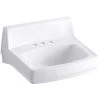 KOHLER Greenwich 20-3/4 in. Wall-Mounted Vitreous China Bathroom Sink in White with Overflow Drain -Bathroom Sinks Sales white finish kohler wall mount sinks k 2032 0 64 1000