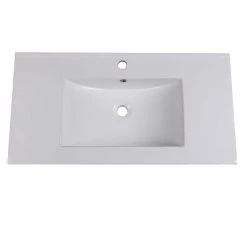 Fresca Torino 36 in. Drop-In Ceramic Bathroom Sink in White with Integrated Bowl