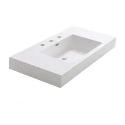 Fresca Mezzo 40 in. Drop-In Acrylic Bathroom Sink in White with Integrated Bowl 8 Fresca Mezzo 40 in. Drop-In Acrylic Bathroom Sink in White with Integrated Bowl -Bathroom Sinks Sales white fresca drop in bathroom sinks fvs8010wh 4f 1000