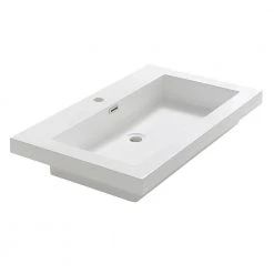 Fresca Medio 32 in. Drop-In Acrylic Bathroom Sink in White with Integrated Bowl 8 Fresca Medio 32 in. Drop-In Acrylic Bathroom Sink in White with Integrated Bowl -Bathroom Sinks Sales white fresca drop in bathroom sinks fvs8080wh 4f 1000