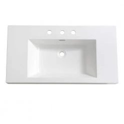 Fresca Vista 36 in. Drop-In Acrylic Bathroom Sink in White with Integrated Bowl