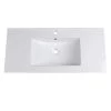 Fresca Allier 40 in. Drop-In Ceramic Bathroom Sink in White with Integrated Bowl