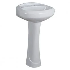 Glacier Bay Petite Aragon 8-3/8 in. Pedestal Sink Basin in White -Bathroom Sinks Sales white glacier bay pedestal sinks f 500 4w c3 1000
