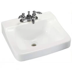 Glacier Bay Aragon Wall-Mounted Bathroom Sink in White