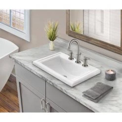 IPT Sink Company 18.25 in. Drop-In Top Mount Rectangular Ceramic Sink Basin in White with Overflow Drain 7 IPT Sink Company 18.25 in. Drop-In Top Mount Rectangular Ceramic Sink Basin in White with Overflow Drain -Bathroom Sinks Sales white glazed ipt sink company drop in bathroom sinks iptcb2318 31 1000