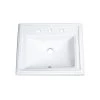 IPT Sink Company 18.25 in. Drop-In Top Mount Rectangular Ceramic Sink Basin in White with Overflow Drain -Bathroom Sinks Sales white glazed ipt sink company drop in bathroom sinks iptcb2318 64 1000