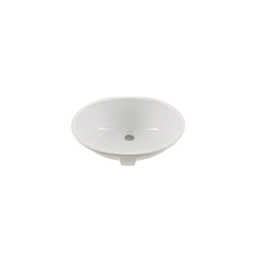 IPT Sink Company Oval Glazed Ceramic Undermount Bathroom Vanity Sink in White 6 IPT Sink Company Oval Glazed Ceramic Undermount Bathroom Vanity Sink in White - Image 4