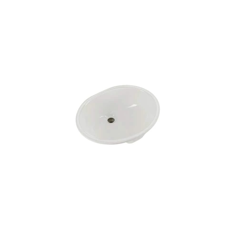 IPT Sink Company Oval Glazed Ceramic Undermount Bathroom Vanity Sink in White 7 IPT Sink Company Oval Glazed Ceramic Undermount Bathroom Vanity Sink in White - Image 5