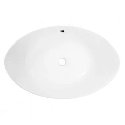 IPT Sink Company 22-5/8 in. x 15 in. Oval Bathroom Ceramic Vessel Sink with Waterfall Faucet in Brushed Nickel 10 IPT Sink Company 22-5/8 in. x 15 in. Oval Bathroom Ceramic Vessel Sink with Waterfall Faucet in Brushed Nickel -Bathroom Sinks Sales white ipt sink company vessel sinks iptvs6002p29tbn 4f 1000
