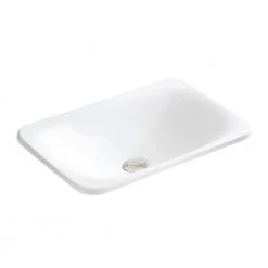 Karran Valera 21 in. Top Mount Vitreous China Bathroom Sink in White