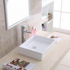 Karran VC-503-WH Valera 16 in. Vitreous China Vessel Bathroom Sink in White