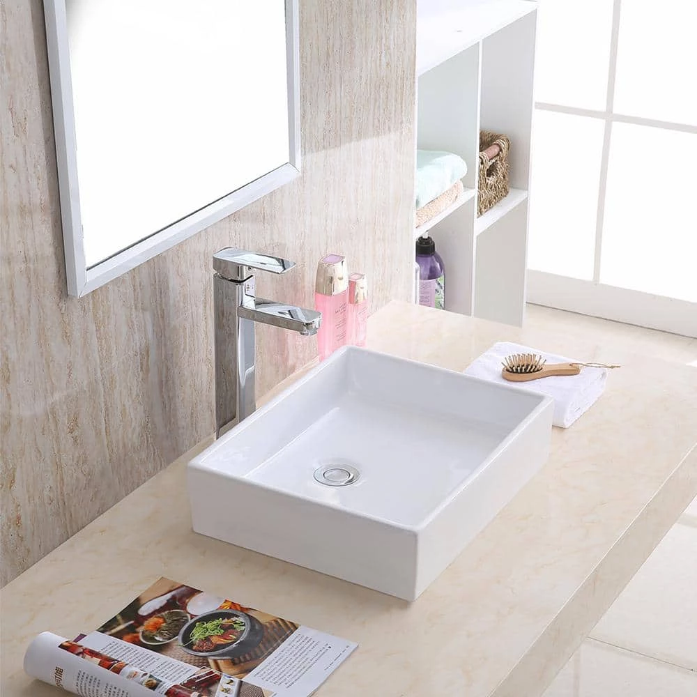 Karran VC-503-WH Valera 16 in. Vitreous China Vessel Bathroom Sink in White 3 Karran VC-503-WH Valera 16 in. Vitreous China Vessel Bathroom Sink in White