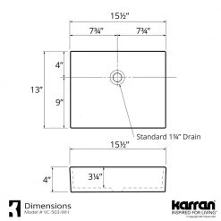 Karran VC-503-WH Valera 16 in. Vitreous China Vessel Bathroom Sink in White 11 Karran VC-503-WH Valera 16 in. Vitreous China Vessel Bathroom Sink in White -Bathroom Sinks Sales white karran vessel sinks vc 503 wh a0 1000