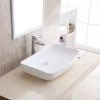 Karran Valera 24 in. Vitreous China Rectangular Vessel Bathroom Sink in White
