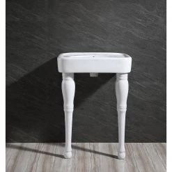 Kingston Brass Robert 26 in. Pedestal Console Sink Basin in White 14 Kingston Brass Robert 26 in. Pedestal Console Sink Basin in White -Bathroom Sinks Sales white kingston brass console sinks hvpb2268b fa 1000