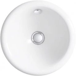 KOHLER Iron Plains Round 12 in. Drop-In/Under-Mount Cast Iron Bathroom Sink in White 10 KOHLER Iron Plains Round 12 in. Drop-In/Under-Mount Cast Iron Bathroom Sink in White -Bathroom Sinks Sales white kohler drop in bathroom sinks k 20211 0 1f 1000