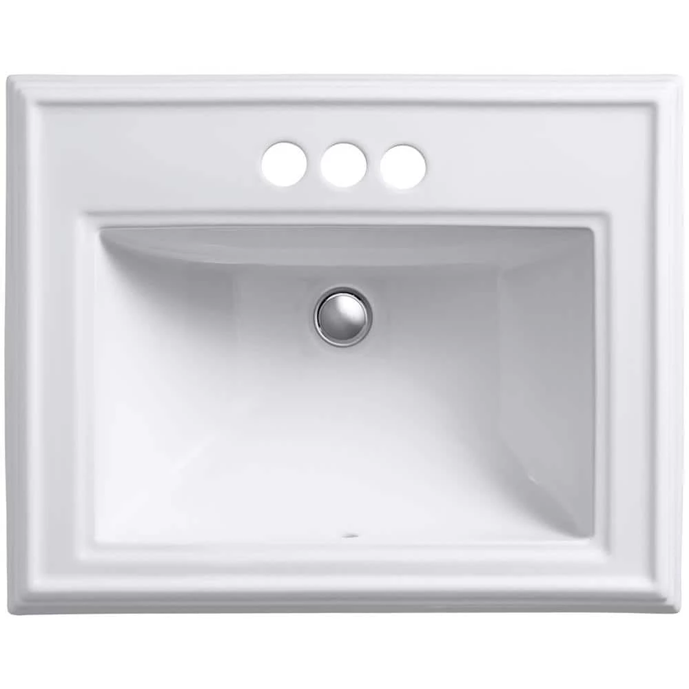 KOHLER Memoirs Classic Drop-In Vitreous China Bathroom Sink in White with Overflow Drain 12 KOHLER Memoirs Classic Drop-In Vitreous China Bathroom Sink in White with Overflow Drain - Image 10