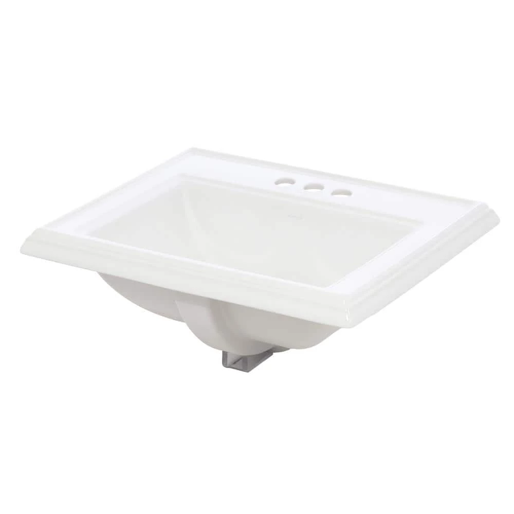 KOHLER Memoirs Classic Drop-In Vitreous China Bathroom Sink in White with Overflow Drain 5 KOHLER Memoirs Classic Drop-In Vitreous China Bathroom Sink in White with Overflow Drain - Image 3