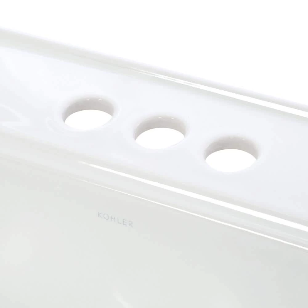 KOHLER Memoirs Classic Drop-In Vitreous China Bathroom Sink in White with Overflow Drain 10 KOHLER Memoirs Classic Drop-In Vitreous China Bathroom Sink in White with Overflow Drain - Image 8