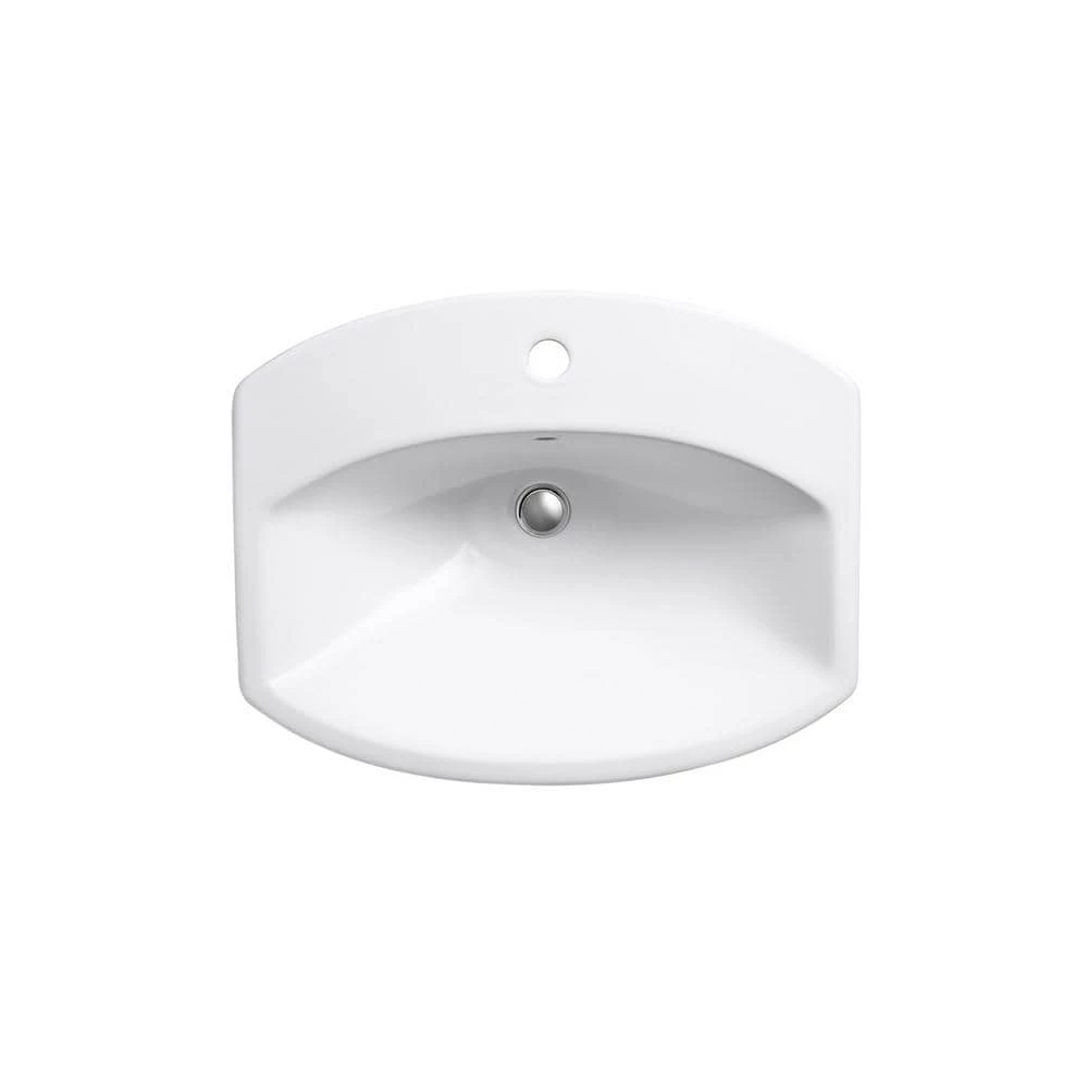 KOHLER Cimarron Drop-In Vitreous China Bathroom Sink in White 4 KOHLER Cimarron Drop-In Vitreous China Bathroom Sink in White - Image 2