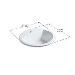KOHLER Bryant Drop-in Bathroom Sink in White 12 KOHLER Bryant Drop-in Bathroom Sink in White -Bathroom Sinks Sales white kohler drop in bathroom sinks k 2714 1 0 40 1000