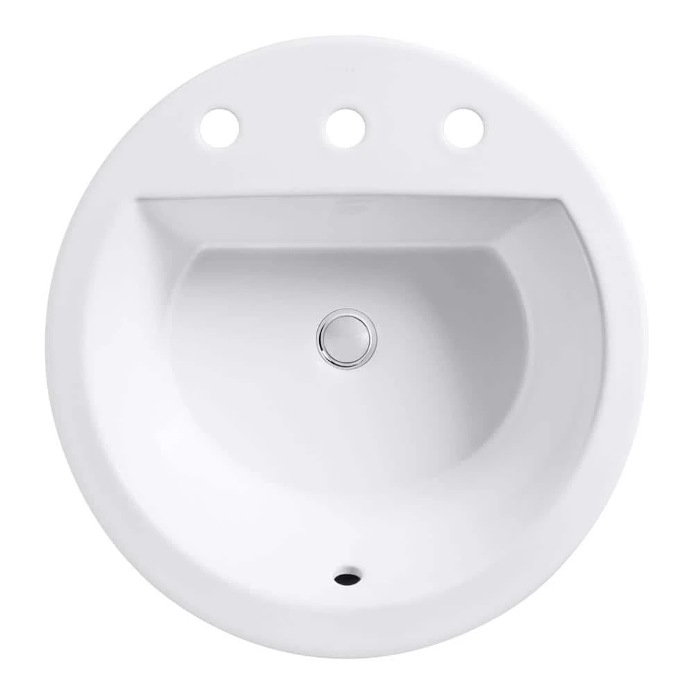 KOHLER Bryant Drop-in Bathroom Sink in White 4 KOHLER Bryant Drop-in Bathroom Sink in White - Image 2