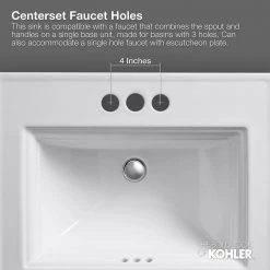 KOHLER Tides Drop-In Cast Iron Bathroom Sink in White with Overflow Drain -Bathroom Sinks Sales white kohler drop in bathroom sinks k 2839 4 0 31 1000