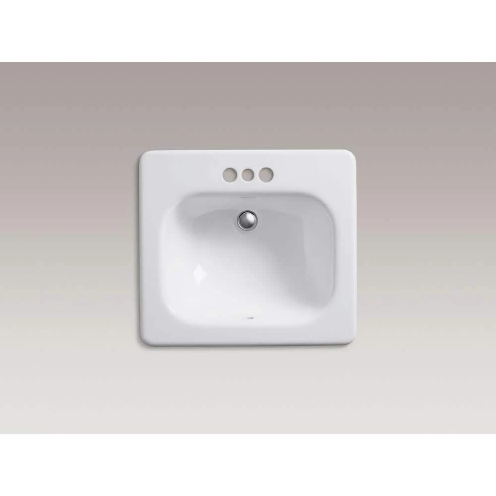 KOHLER Tahoe Drop-In Cast Iron Bathroom Sink in White with Overflow Drain 5 KOHLER Tahoe Drop-In Cast Iron Bathroom Sink in White with Overflow Drain - Image 3