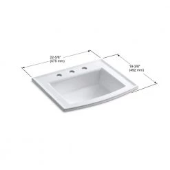 KOHLER Archer Drop-In Vitreous China Bathroom Sink in White with Overflow Drain 13 KOHLER Archer Drop-In Vitreous China Bathroom Sink in White with Overflow Drain -Bathroom Sinks Sales white kohler drop in bathroom sinks k r2356 8 0 1d 1000