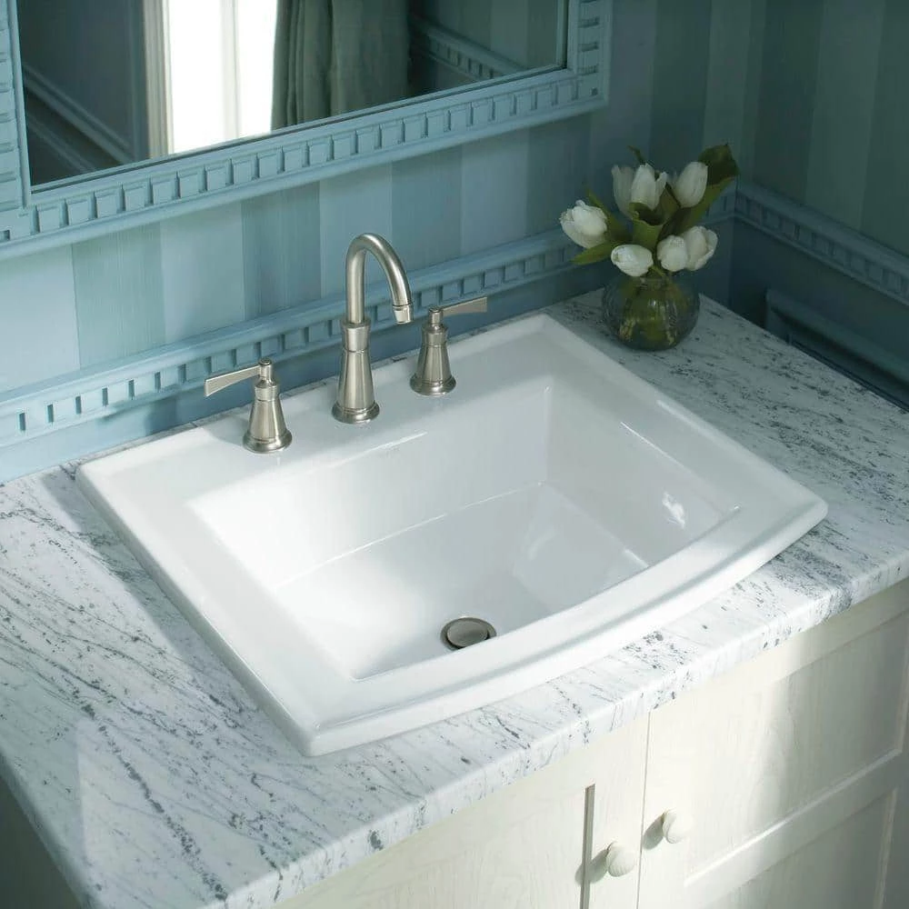 KOHLER Archer Drop-In Vitreous China Bathroom Sink in White with Overflow Drain 6 KOHLER Archer Drop-In Vitreous China Bathroom Sink in White with Overflow Drain - Image 4