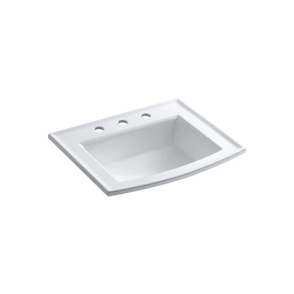 KOHLER Archer Drop-In Vitreous China Bathroom Sink in White with Overflow Drain 4 KOHLER Archer Drop-In Vitreous China Bathroom Sink in White with Overflow Drain - Image 2