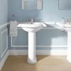 KOHLER Devonshire Vitreous China Pedestal Combo Bathroom Sink in White with Overflow Drain -Bathroom Sinks Sales white kohler pedestal sinks k 2286 8 0 64 1000