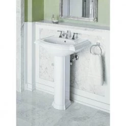KOHLER Devonshire Vitreous China Pedestal Combo Bathroom Sink in White with Overflow Drain -Bathroom Sinks Sales white kohler pedestal sinks k 2286 8 0 66 1000