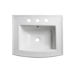 KOHLER Archer 7.875 in. Vitreous China Pedestal Sink Basin in White with Overflow Drain