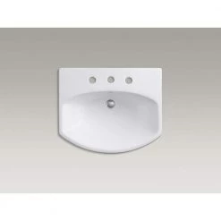 KOHLER Cimarron 8 in. Widespread Vitreous China Pedestal Combo Bathroom Sink in White with Overflow Drain -Bathroom Sinks Sales white kohler pedestal sinks k 2362 8 0 a0 1000