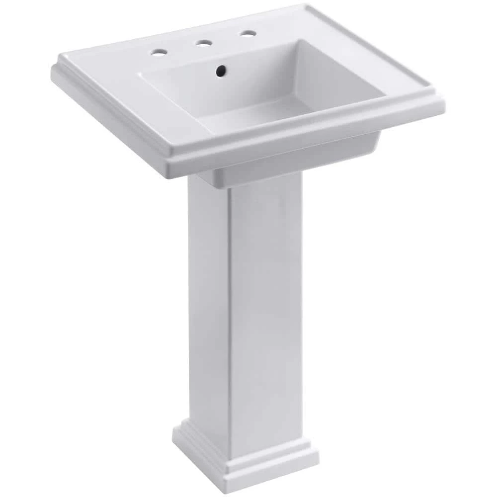 KOHLER Tresham Pedestal Combo Bathroom Sink with 8 in. Centers in White 3 KOHLER Tresham Pedestal Combo Bathroom Sink with 8 in. Centers in White