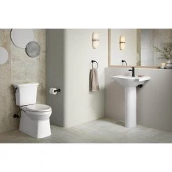 KOHLER Veer 24 in. Vitreous China Pedestal Sink Basin in White with Overflow Drain 25 KOHLER Veer 24 in. Vitreous China Pedestal Sink Basin in White with Overflow Drain -Bathroom Sinks Sales white kohler pedestal sinks k 5248 1 0 4f 1000