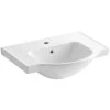 KOHLER Veer 24 in. Vitreous China Pedestal Sink Basin in White with Overflow Drain -Bathroom Sinks Sales white kohler pedestal sinks k 5248 1 0 64 1000